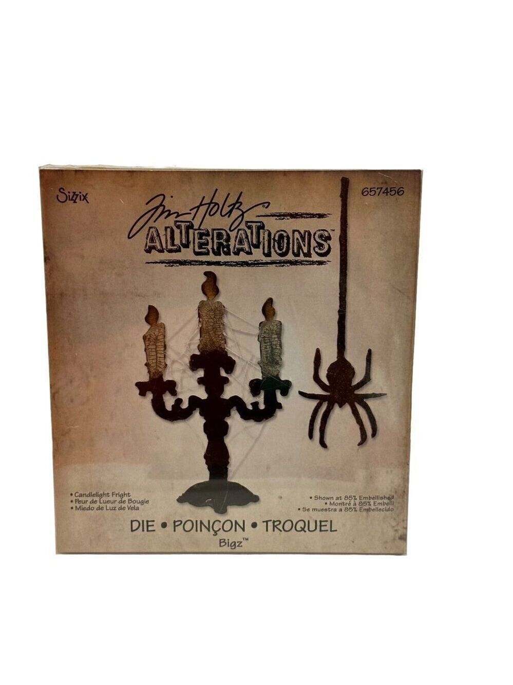 Sizzix Tim Holtz Alterations Bigz 657456 Candlelight Fright Halloween Spider
